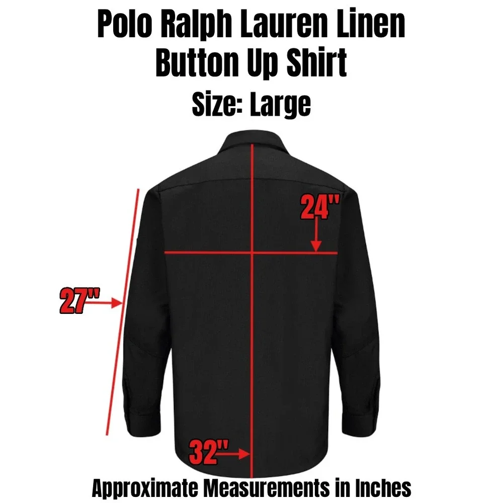 Polo Ralph Lauren Linen Button Up Shirt Mens Large Multicolor Plaid Long Sleeve - Picture 2 of 11